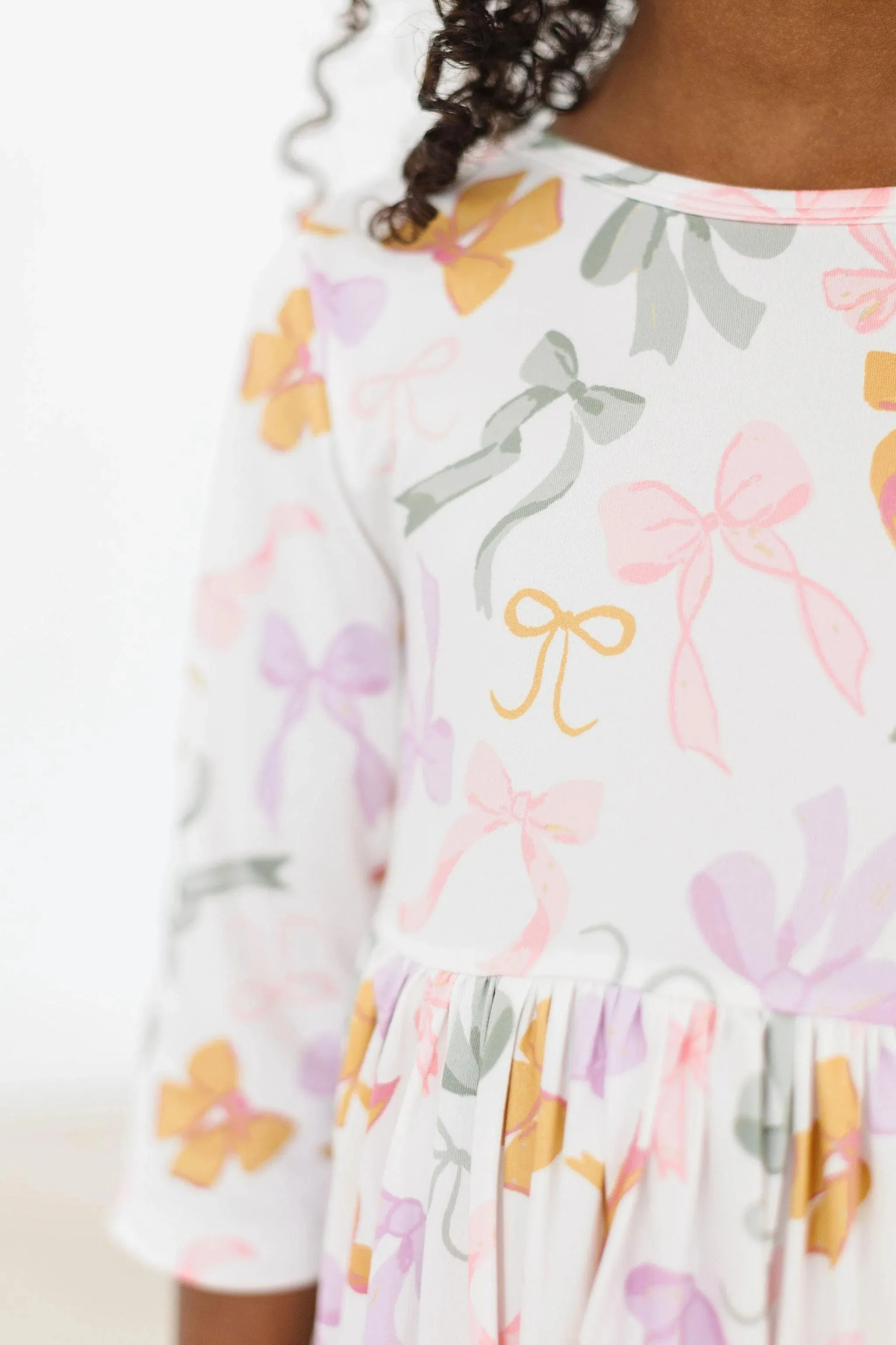 3/4 Sleeve Pocket Twirl Dress - Boho Bows