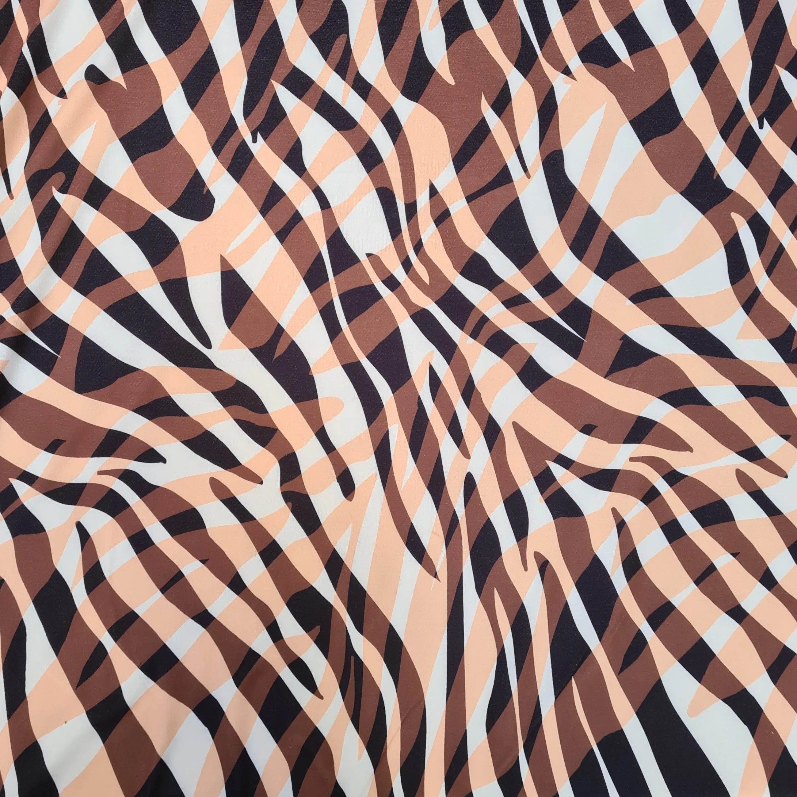 Beige Zebra Jersey, priced by half metre