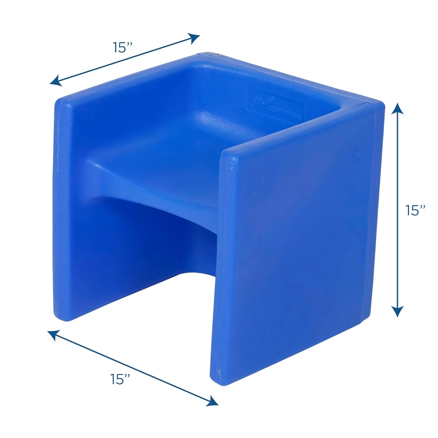 Children's Factory 3-in-1 Cube Chair for Kids, Flexible Seating Classroom Furniture, 1-Pack, Blue