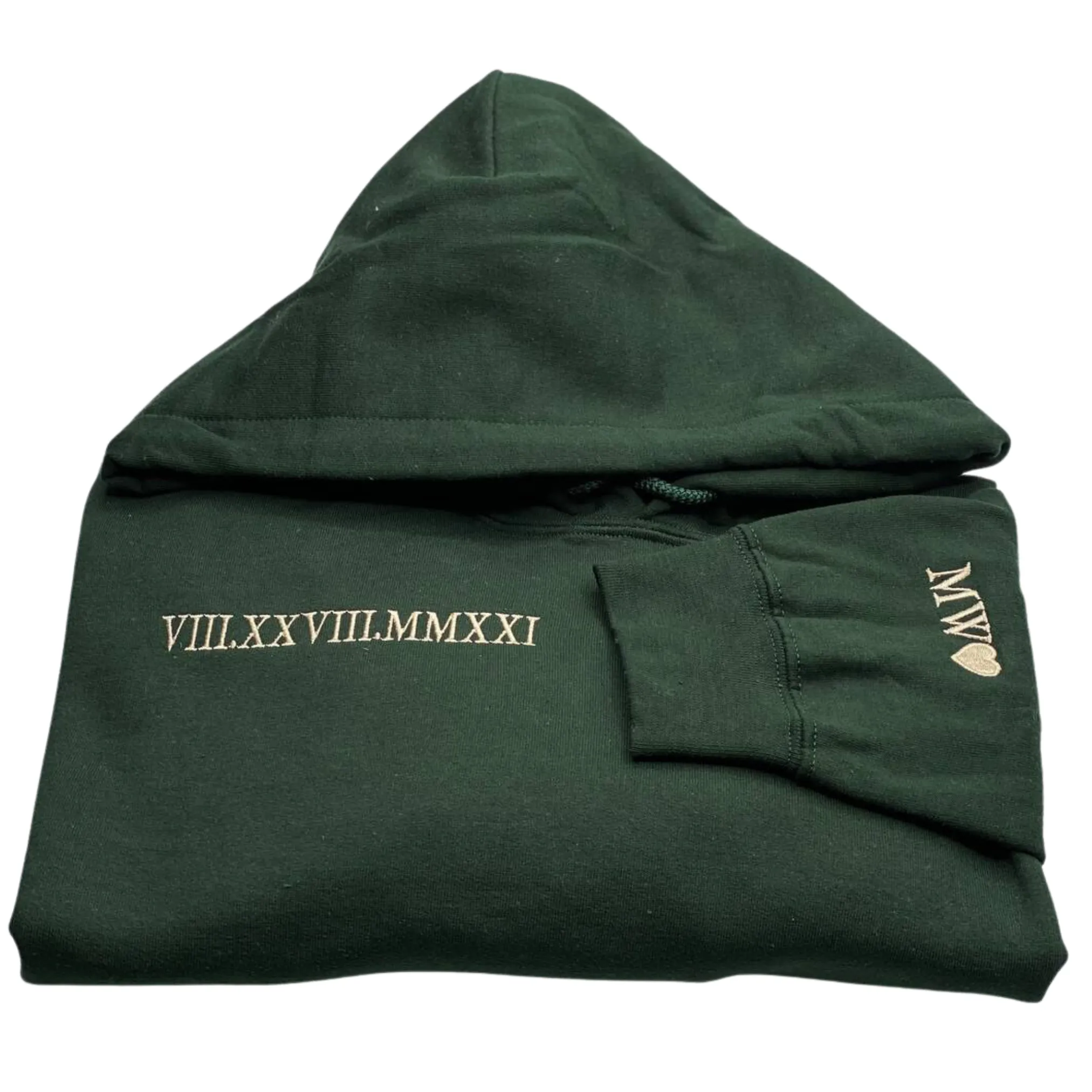 Embroidered Roman Numeral Hoodies, Matching Anniversary Hoodies em3