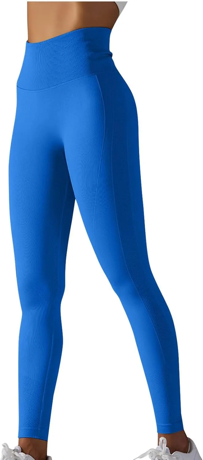 fartey Womens High Waist Yoga Pants Breathable Stretch Compression Workout Leggings Tummy Control Buttery Soft Tights