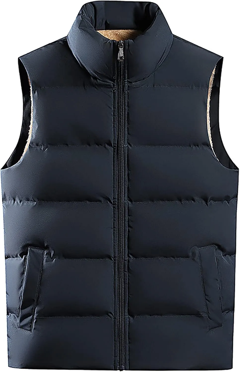 Jackets for Men Casual Winter Warm Zipper Sleeveless Vest Jacket Coat Outwear Tops Mens Fashion Jackets