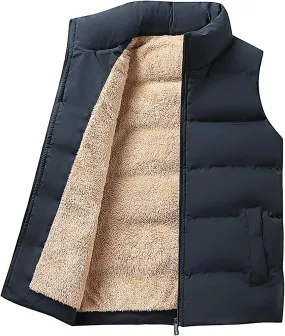 Jackets for Men Casual Winter Warm Zipper Sleeveless Vest Jacket Coat Outwear Tops Mens Fashion Jackets