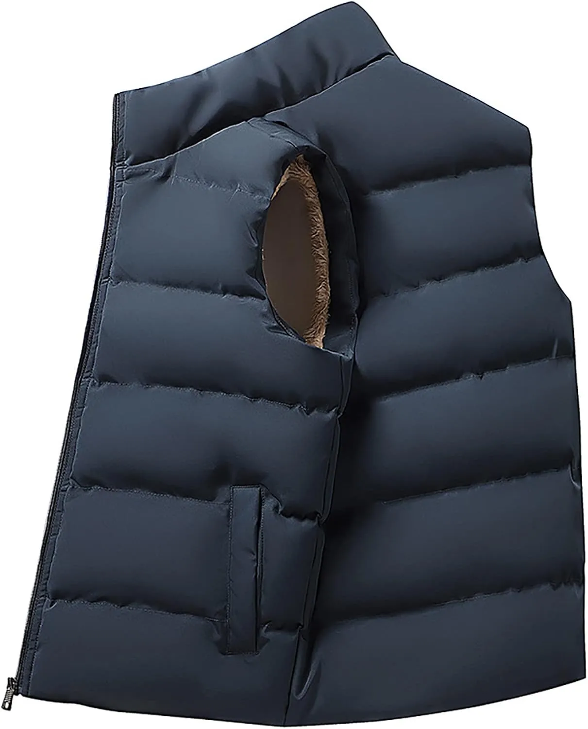 Jackets for Men Casual Winter Warm Zipper Sleeveless Vest Jacket Coat Outwear Tops Mens Fashion Jackets