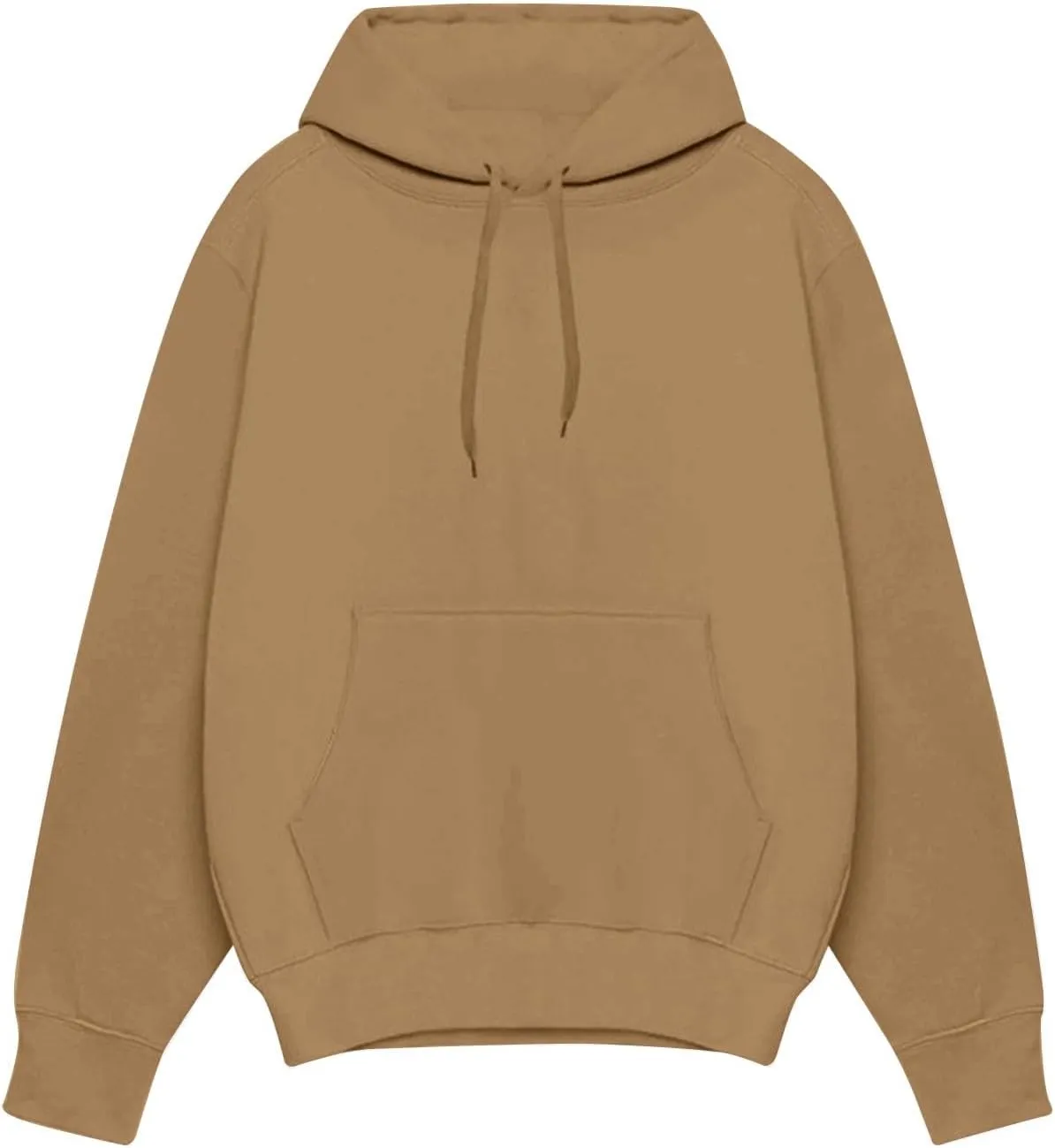 Mens Fall Winter Sweatshirt Crew Neck Drawstring Kangaroo Pockets Pullover Comfort Lightweigh Thermal Workout Hoodies