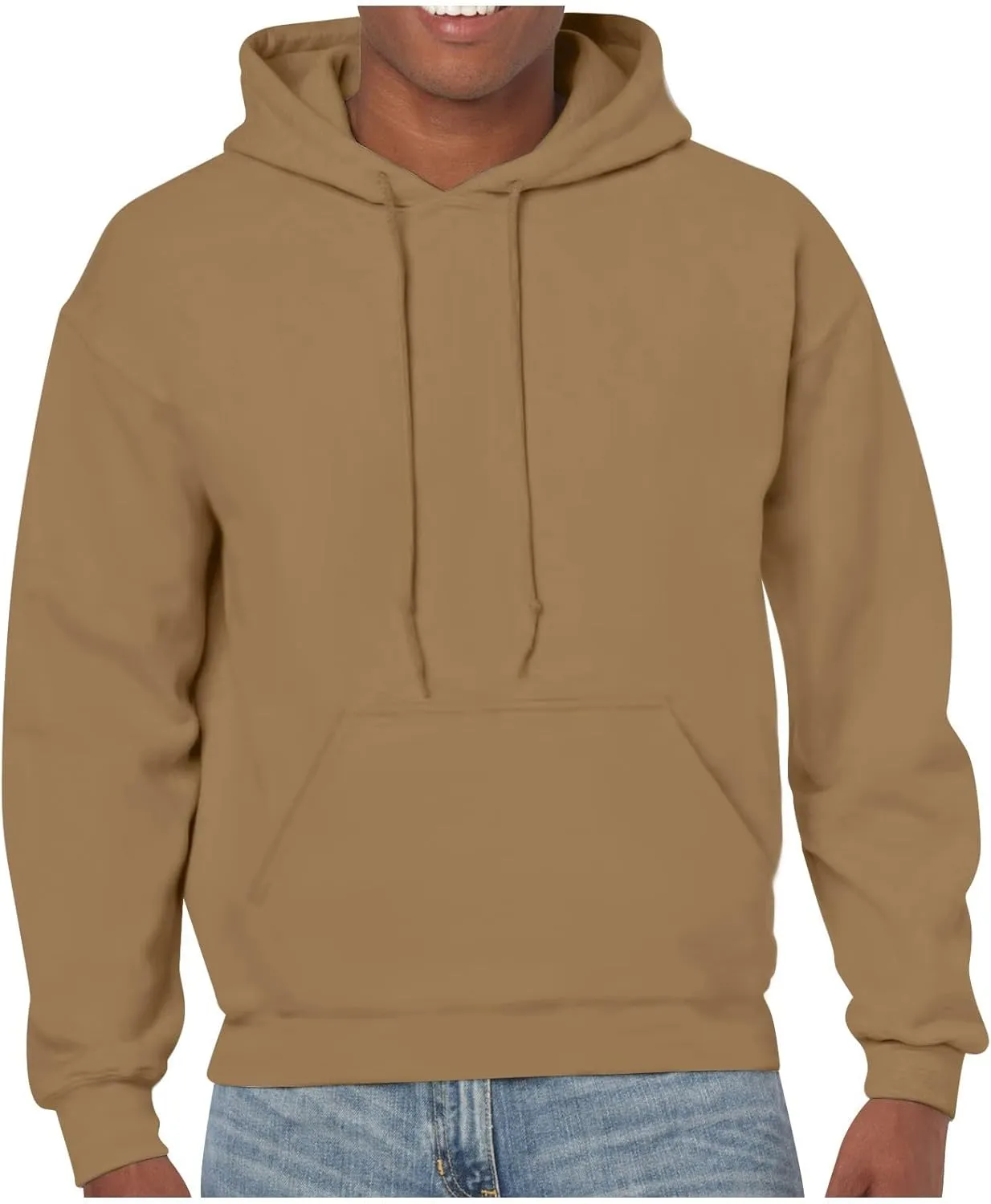 Mens Fall Winter Sweatshirt Crew Neck Drawstring Kangaroo Pockets Pullover Comfort Lightweigh Thermal Workout Hoodies