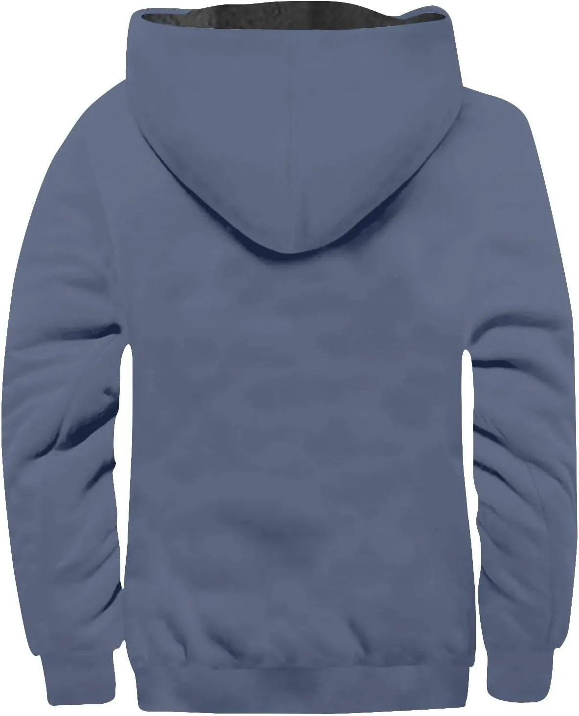 Mens Heavyweight Jacket Sherpa Lined Fleece Hooded Jacket Warm Winter Coat Full Zip Plus Size Thicked Thermal Hoodies