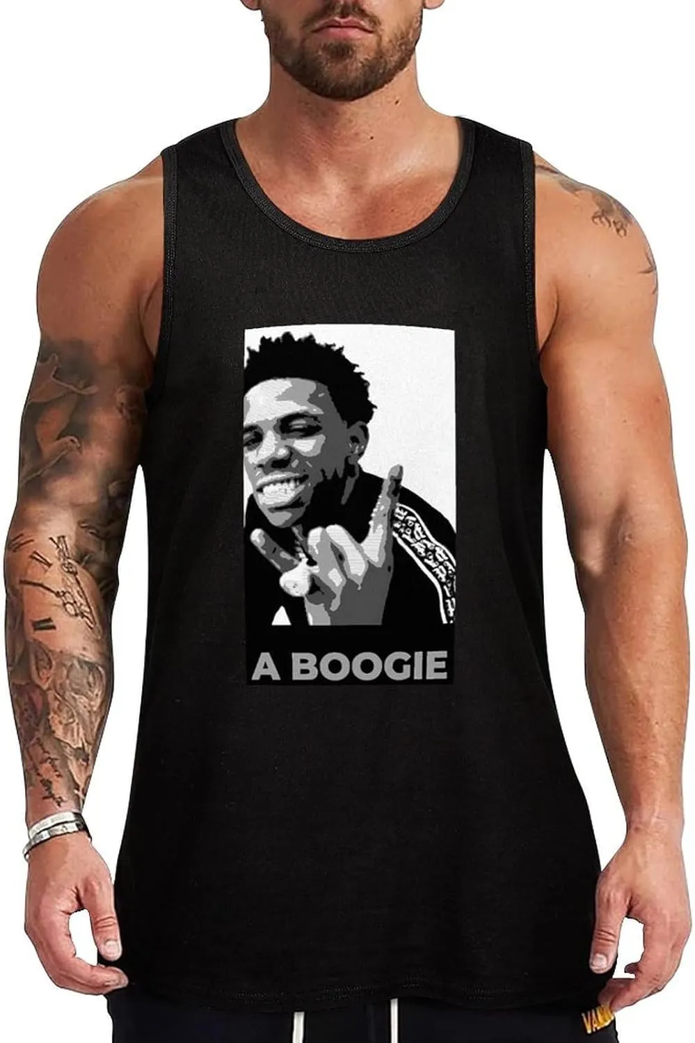 Men's Moisture-Wicking Sleeveless Shirt Durable Athletic Tank Trendy Basic Tank Top