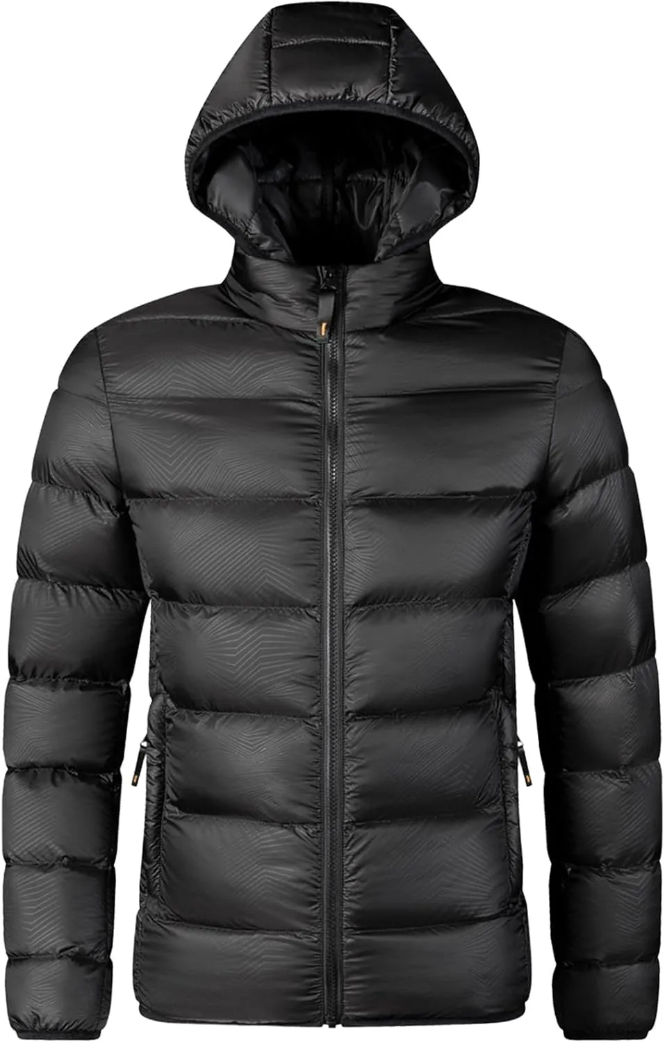 Men's Puffer Jacket Down Jacket Hooded Full Zip Water-Resistant Quilted Lined Winter Coats Warm Thicken Ski Coat Unisex