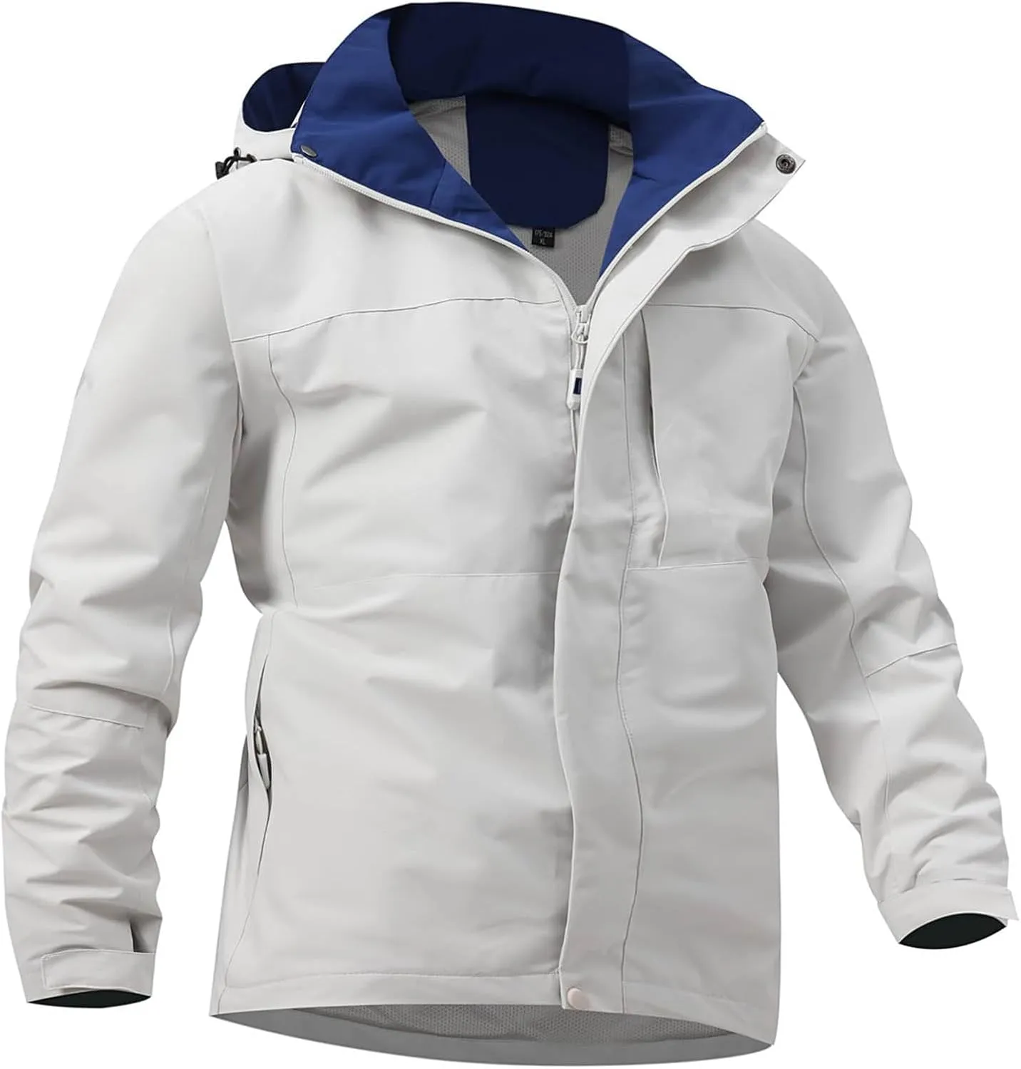 Mens Windproof Jacket Hooded Military Tactical Jacket Waterproof Windbreaker Outdoor Raincoat for Golf Cycling Camping