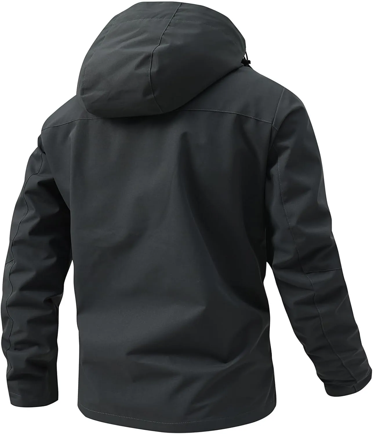 Mens Windproof Jacket Hooded Military Tactical Jacket Waterproof Windbreaker Outdoor Raincoat for Golf Cycling Camping