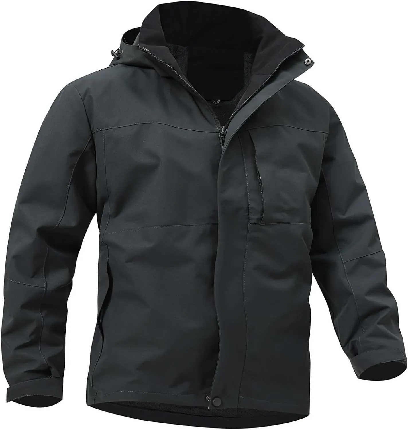 Mens Windproof Jacket Hooded Military Tactical Jacket Waterproof Windbreaker Outdoor Raincoat for Golf Cycling Camping