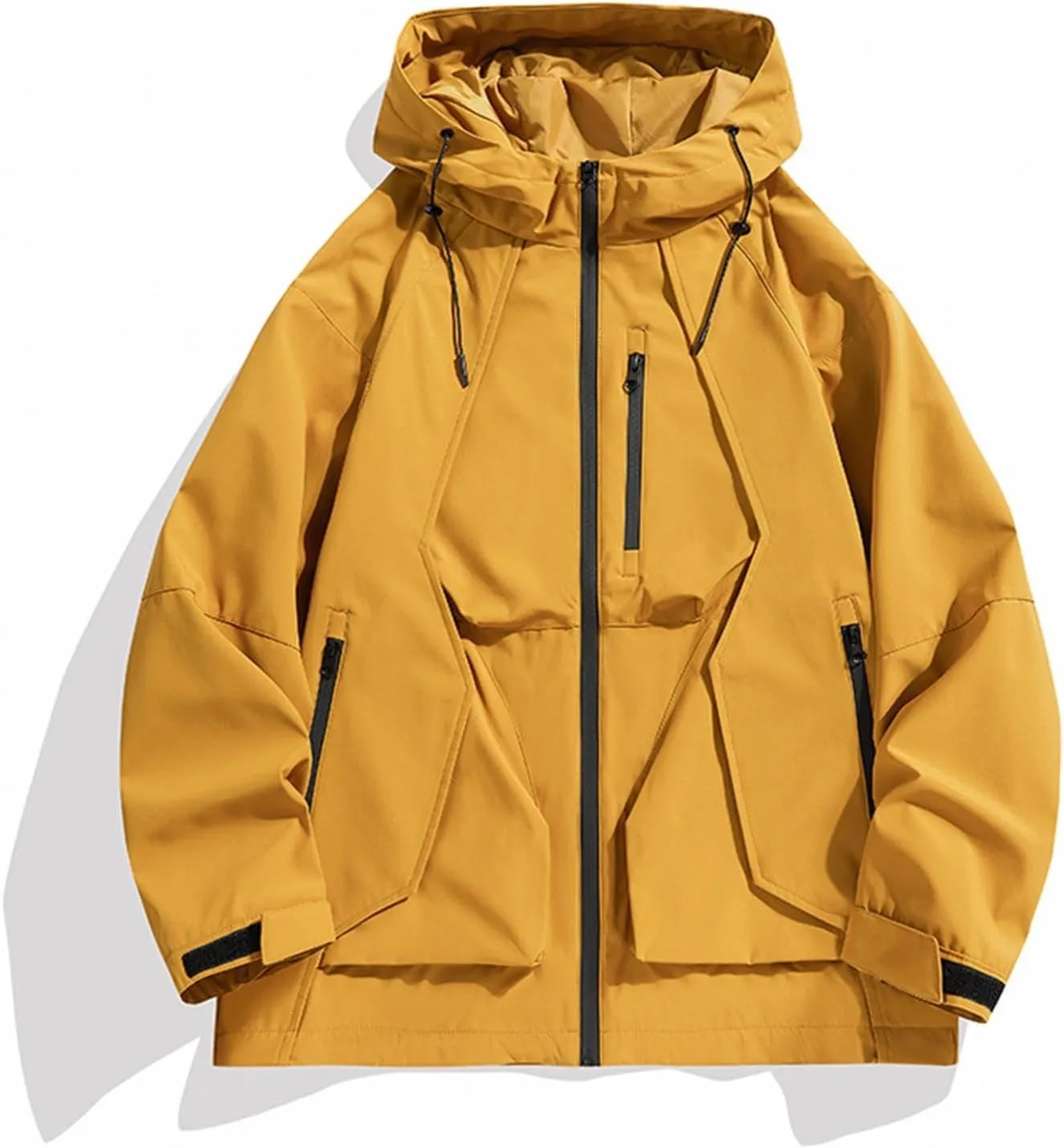 Mens Windproof Jacket Waterproof Lightweight Mountain Sport Jacket for Men Hooded Windbreaker Raincoat Zipper Jackets