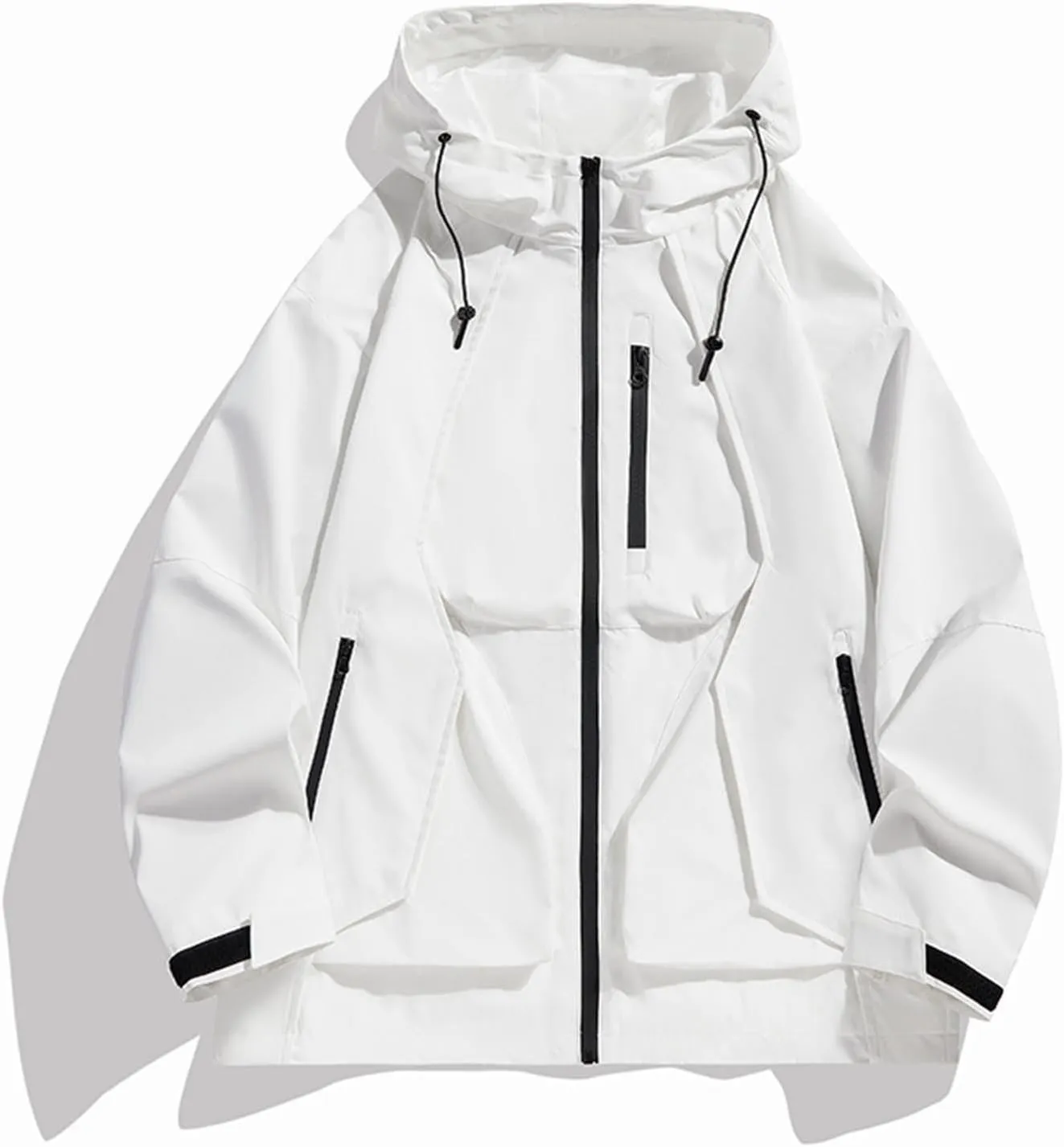 Mens Windproof Jacket Waterproof Lightweight Mountain Sport Jacket for Men Hooded Windbreaker Raincoat Zipper Jackets