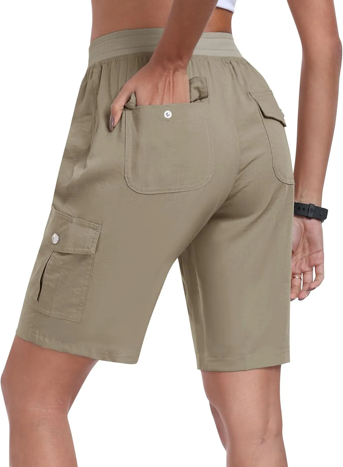 MoFiz Women's Hiking Shorts Athletic Outdoor Cargo Shorts for Women Quick Dry Running Summer Shorts with Pockets