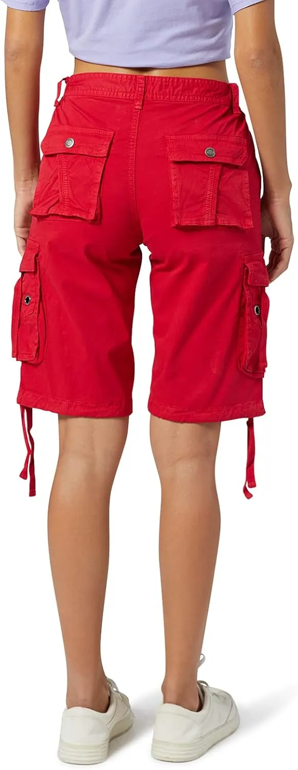 OCHENTA Women's Cargo Shorts with Multi Pockets Casual Bermuda Hiking Shorts