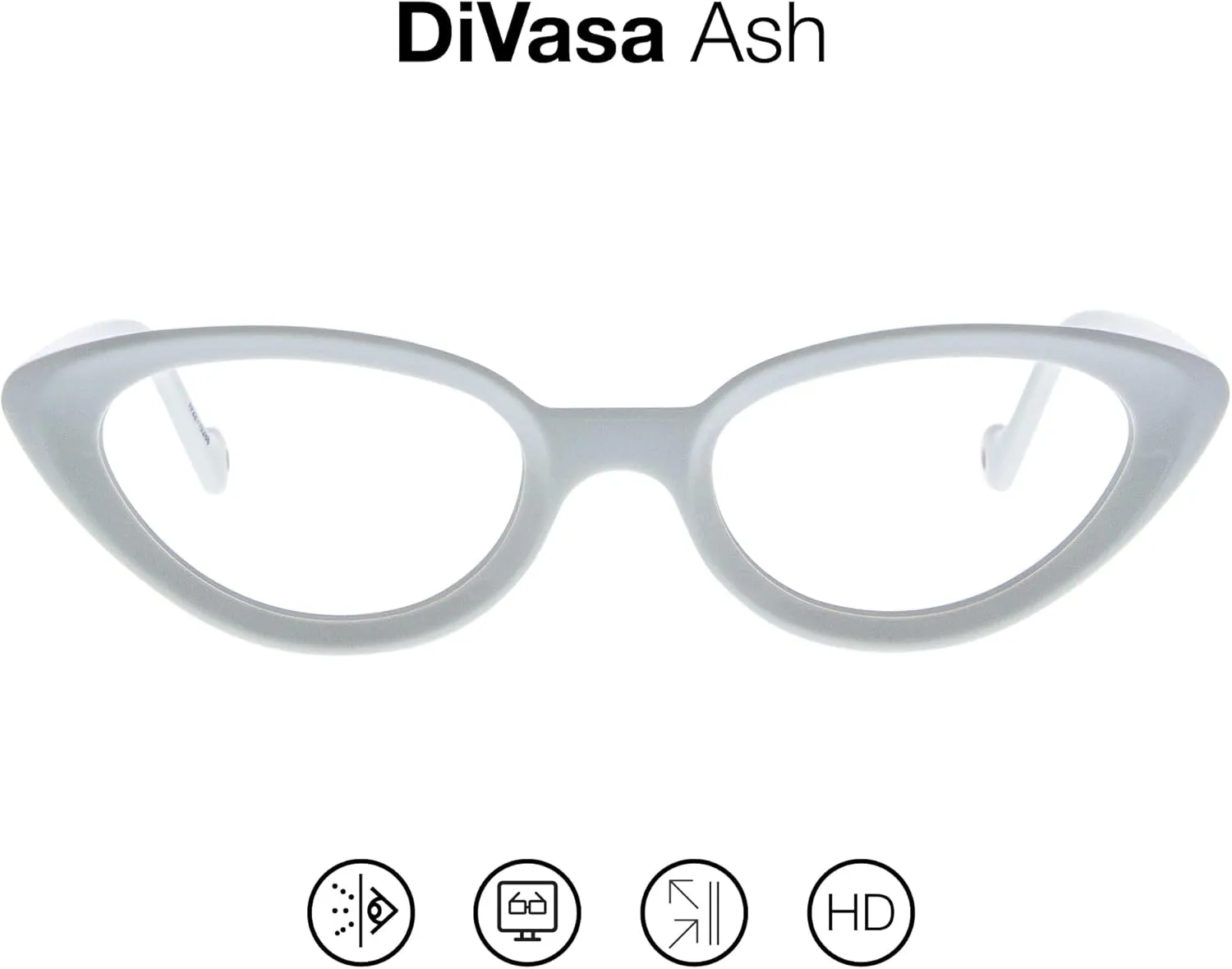 Reading Glasses Blue Light Blocking Unisex Readers. Acetate Frames, Flexible Temples and Anti-Reflective Lenses - Ash  2.5 - DIVASA