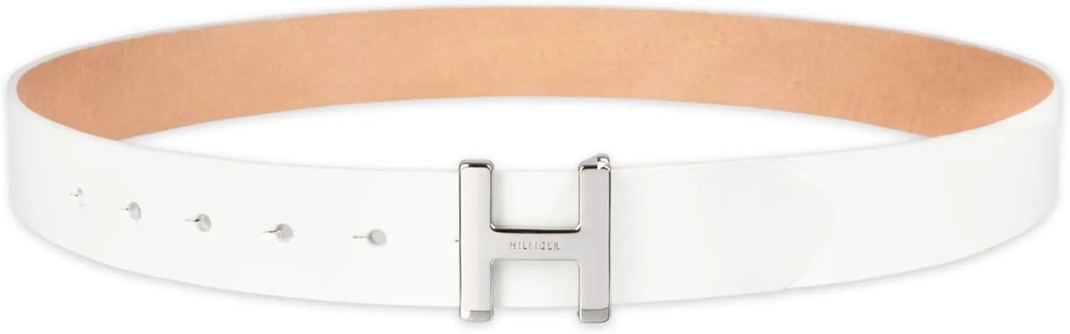 Tommy Hilfiger Women's H Monogram Plaque Buckle Casual Belt for Jeans, Trousers and Dresses