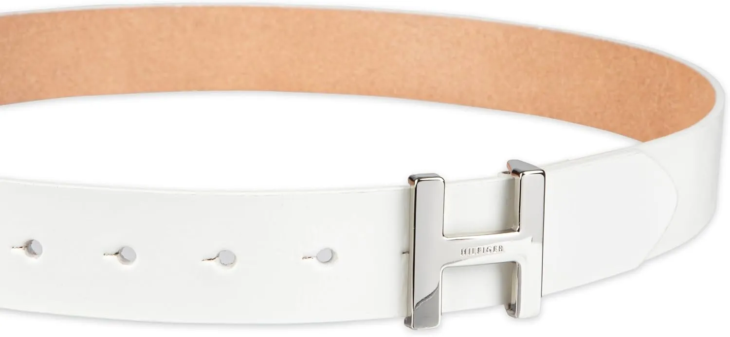 Tommy Hilfiger Women's H Monogram Plaque Buckle Casual Belt for Jeans, Trousers and Dresses