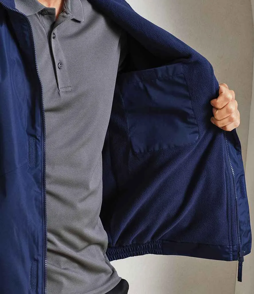 Water Proof Coat with Concealed Hood - Navy Blue