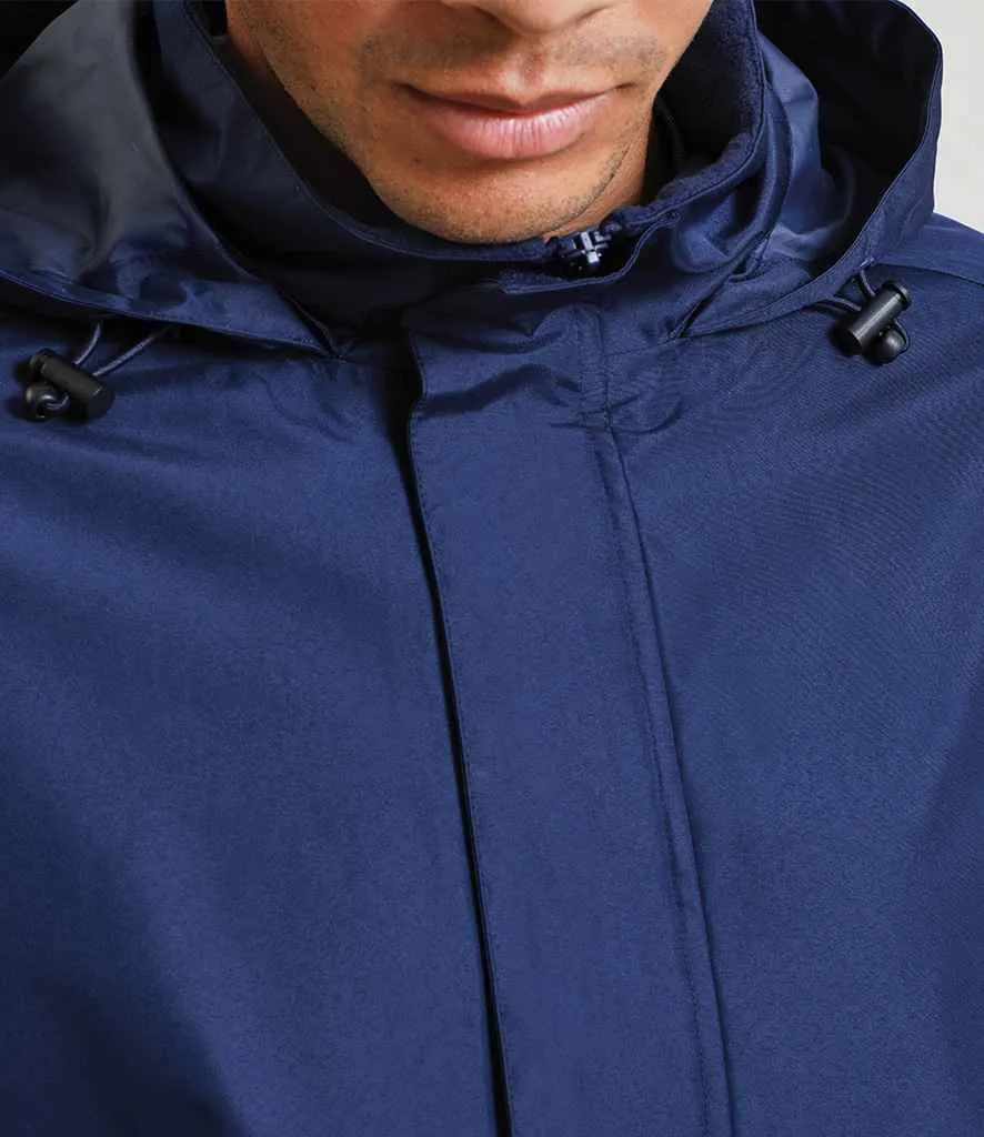 Water Proof Coat with Concealed Hood - Navy Blue