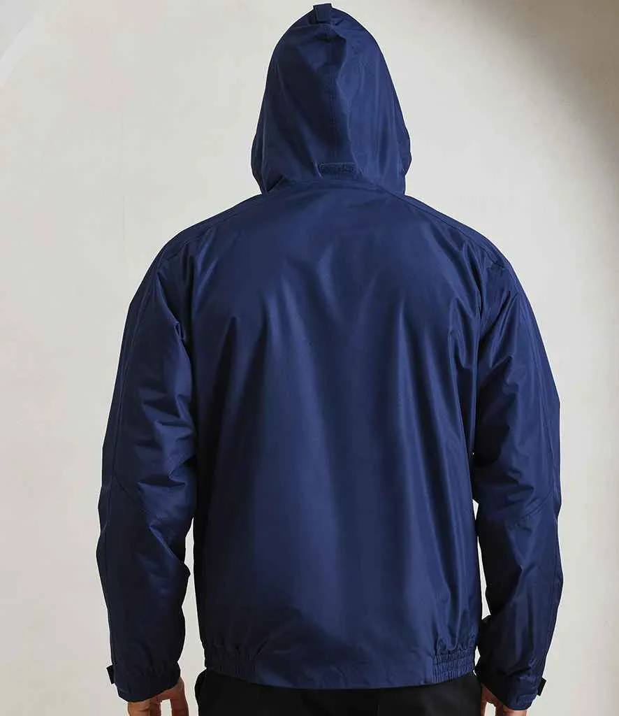 Water Proof Coat with Concealed Hood - Navy Blue