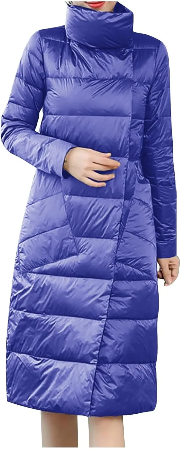 Womens Winter Coats Plus Size Waterproof Long Winter Coat Warm Puffer Jacket Thickened Down Parka Maxi Coat