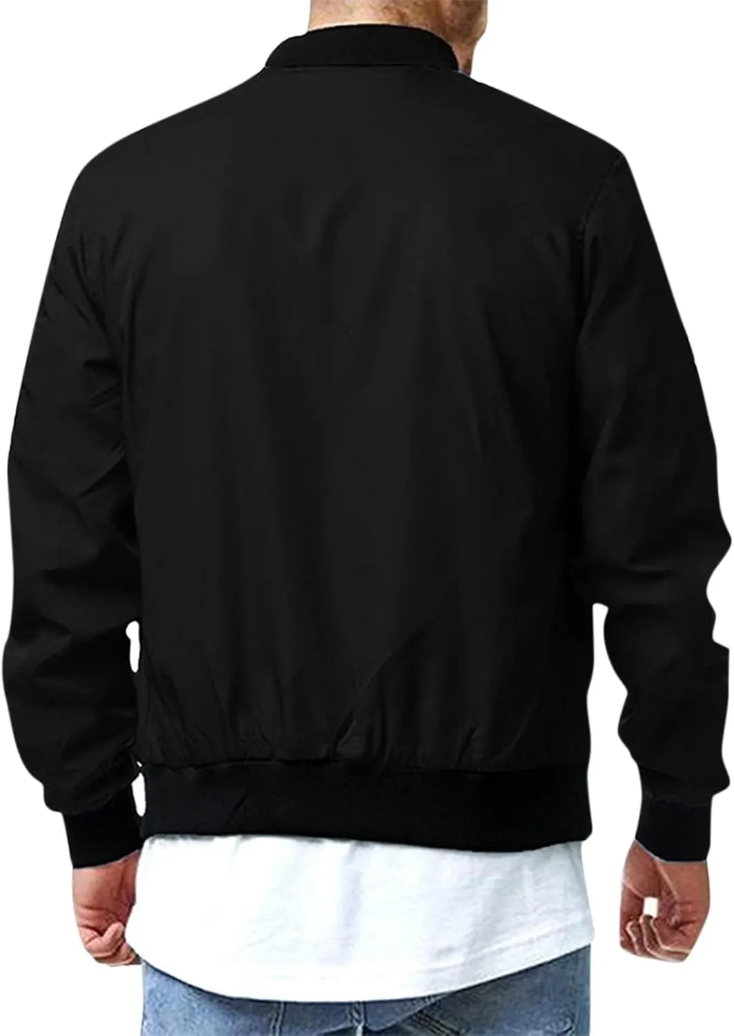 Ymosrh Fashion Jackets for Men Bomber Jacket Spring Fall Causal Softshell Windbreaker Coat Outerwear Mens Jackets