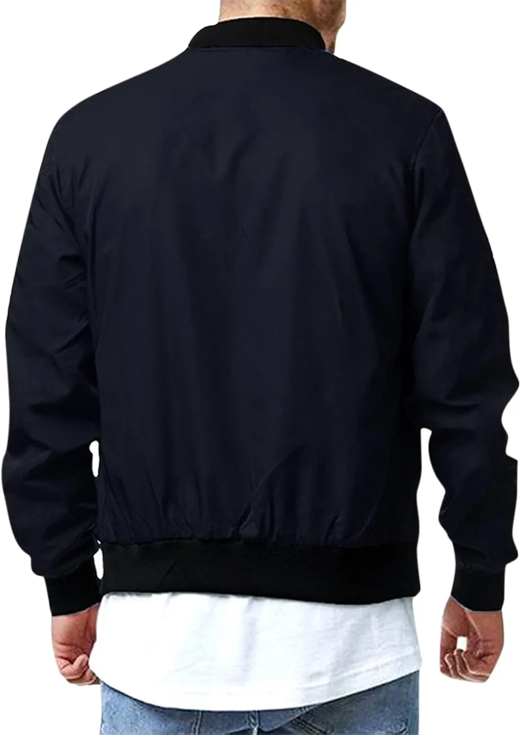 Ymosrh Fashion Jackets for Men Bomber Jacket Spring Fall Causal Softshell Windbreaker Coat Outerwear Mens Jackets
