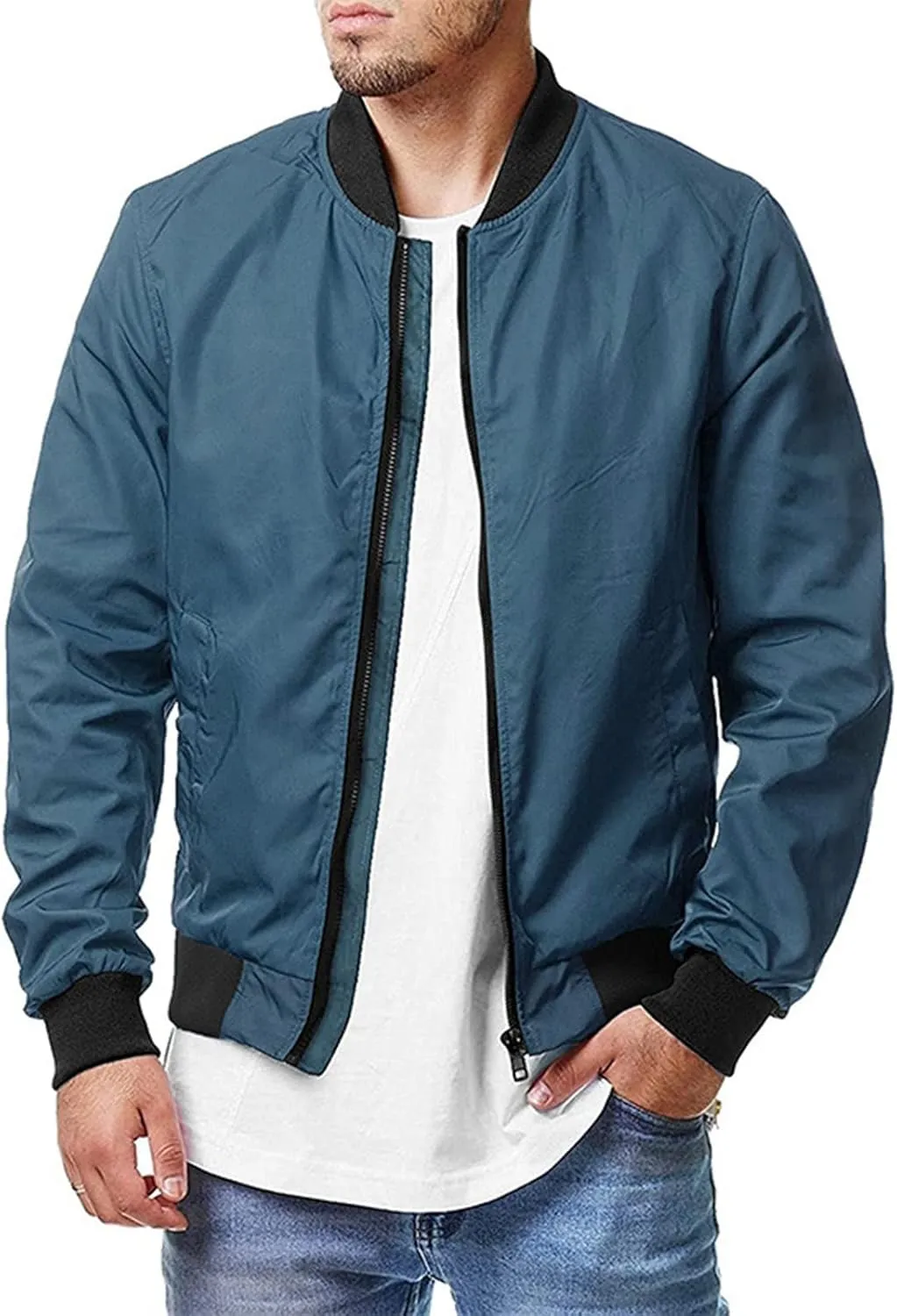 Ymosrh Mens Jackets Casual Stylish Fall Causal Softshell Windbreaker Coat Outerwear Coats and Jackets Plus Size