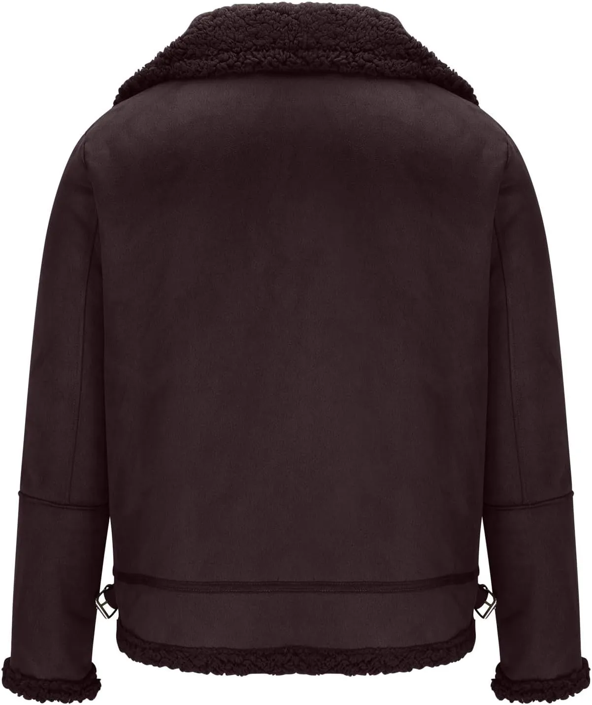 Zeiyignr Men's Winter Jacket Thick Thermal Full Zip Warm Sherpa Fleece Lined Coat Lapel Trucker Coats Vintage Bomber Jackets